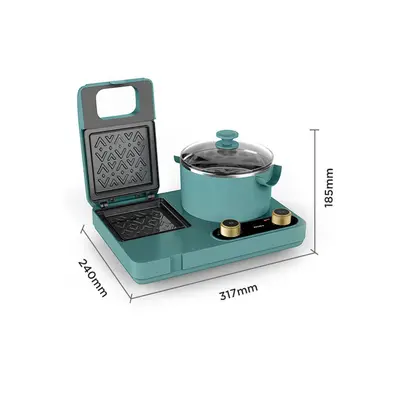 Breakfast Maker 700W 1.3L in Breakfast Machine Multi-Function Sandwich Maker