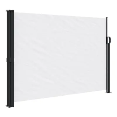 (white, x cm) vidaXL Retractable Side Awning Outdoor Privacy Screen Balcony Sunshade Shelter