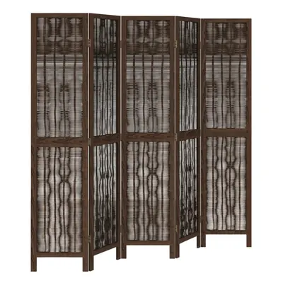 (40 x cm/ piece) vidaXL Room Divider Panel Room Privacy Screen Dark Brown Solid Wood Paulownia