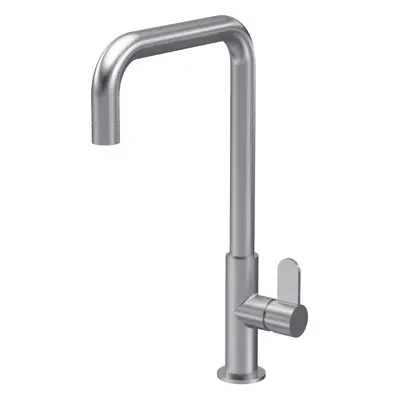 Kitchen Mono Mixer Tap with Lever Handle, 361mm - Brushed Nickel