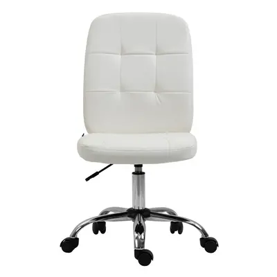 Vinsetto Curved Back Home Office Chair with Adjustable Height, White