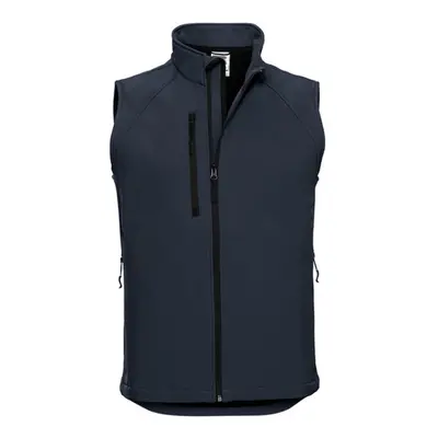 (M, French Navy) Russell Mens Softshell Gilet