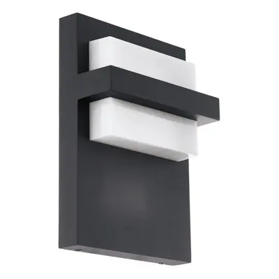 IP44 Outdoor Wall Light Anthracite Aluminium 10W Built in LED Porch Lamp