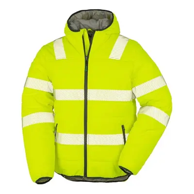 (XXL, Fluorescent Yellow) Result Genuine Recycled Mens Ripstop Padded Jacket