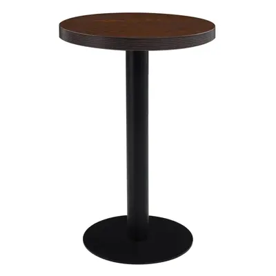 vidaXL Bistro Table Dark Brown 50cm MDF Coffee Bar Dinner Dining Desk Stand