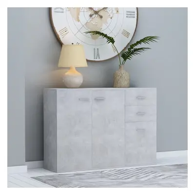 vidaXL Sideboard Concrete Grey Engineered Wood Console Stand Storage Cabinet