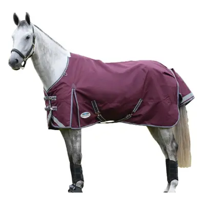 (6' 5", Maroon/Grey/White) Weatherbeeta Comfitec Plus Dynamic II Standard-Neck Medium Lightweigh