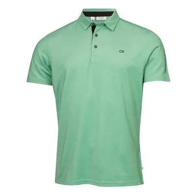 (M, Green) Calvin Klein Mens Uni Golf Moisture Wicking Breathable Polo Shirt