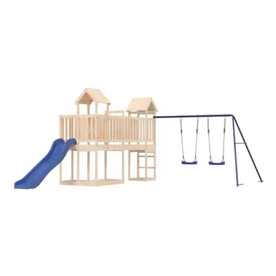 (solid pinewood) vidaXL Outdoor Playset Wooden Playground Set Kids Swing Set Solid Wood Pine