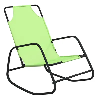 (green, 1) vidaXL Rocking Sun Loungers Garden Sun Bed Outdoor Day Bed Steel and Textilene