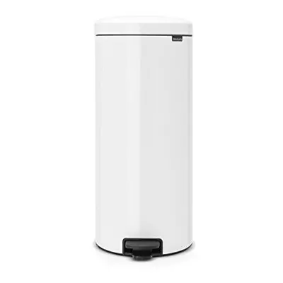 Brabantia Pedal Bin newIcon with Plastic Inner Bucket, Litre - White