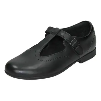 (Black, UK 11.5 Child) Girls Clarks Formal/School Shoes Scala Seek - G Fit