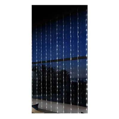 Premier - LED White Cascading Waterfall Curtain Lights, 2m x 1.5m