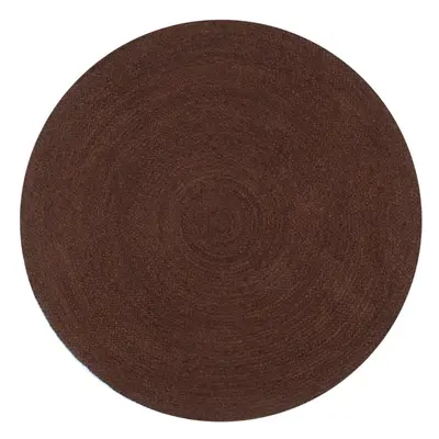 vidaXL Handmade Rug Jute Round 120cm Brown Home Room Floor Protector Carpet