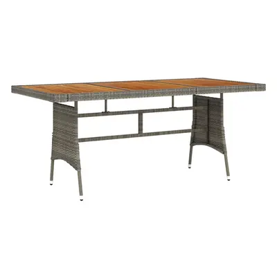 (grey, x x cm) vidaXL Solid Acacia Wood Garden Table Black/Grey Multi Size Rectangular/Square