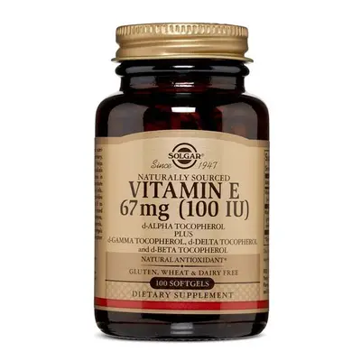 Solgar Naturally Sourced Vitamin E 67mg (100iu) Dietary Supplement 100's Softgels Anti-Aging Sup