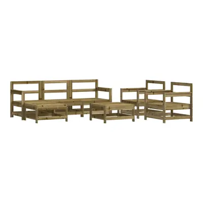 (dark brown) vidaXL Garden Lounge Set Outdoor Modular Sofa Set Piece Solid Wood Pine