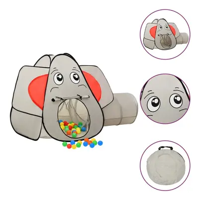 (multicolour) vidaXL Elephant Children Play Tent with Balls Play House Multi Colours