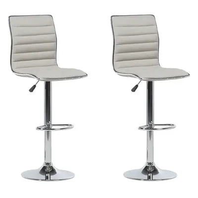 Set of Bar Chairs LUCERNE Swivel Light Beige