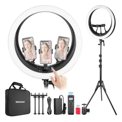 NEEWER RP19H Inch LED Ring Light With Phone Holders