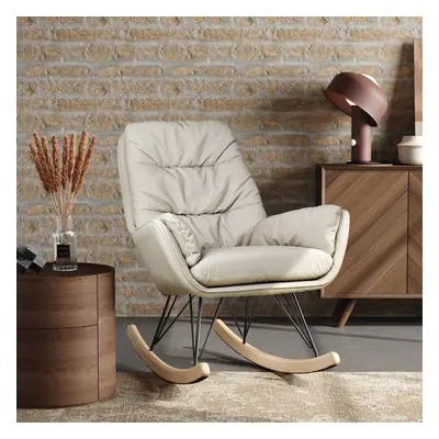 (White) Luxury Wooden Rocking Chair Leisure Chair