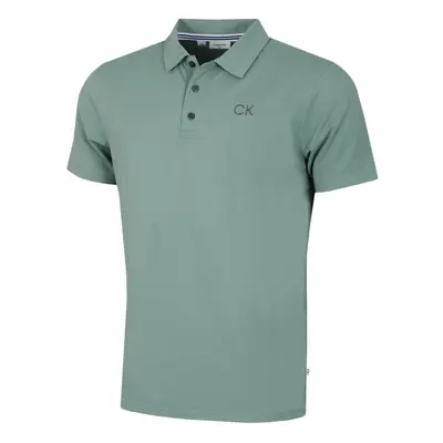 (XXXL, Sage) Calvin Klein Mens Central Eco Light Wicking Golf Polo Shirt