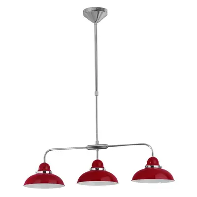 Jasper Red Shade Chrome Lights Home Kitchen Bar Lighting Ceiling Pendant Light