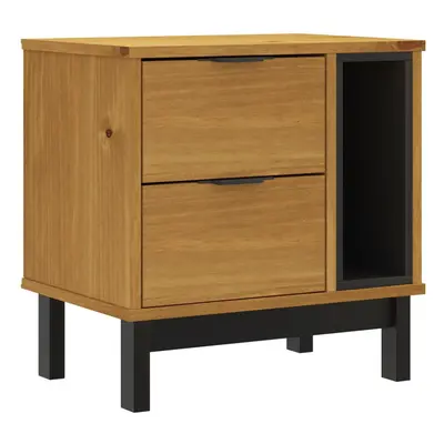 vidaXL Bedside Cabinet Bedside Table End Table Nightstand FLAM Solid Wood Pine