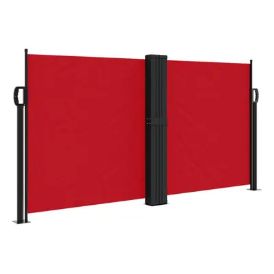 (red, x cm) vidaXL Retractable Side Awning Outdoor Privacy Screen Shade Black 120x1200 cm