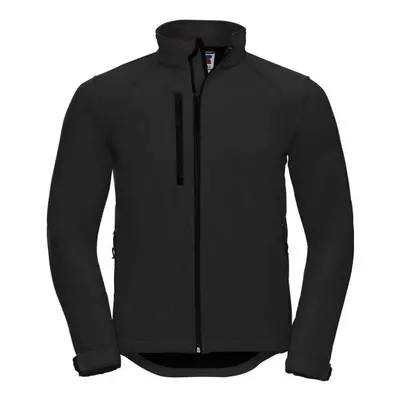 (3XL, Black) Russell Mens Plain Soft Shell Jacket