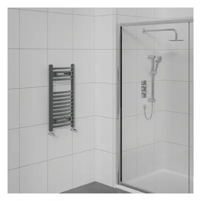 WarmeHaus Curved Bathroom Heated Towel Rail Warmer Radiator Central Heating Anthracite - 700x400