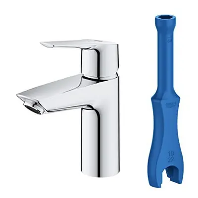 GROHE QUICKFIX Start | Basin Mixer tap with Click-clack Push Waste | Easy to Install and Include