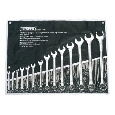 Draper 14Pc Draper hi-torq metric comb wrench set