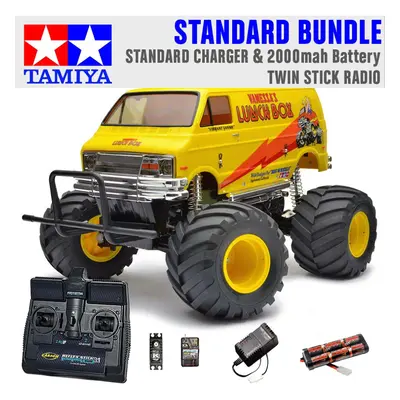 TAMIYA RC Lunch Box Monster Truck 1:12 Standard Stick Radio Bundle