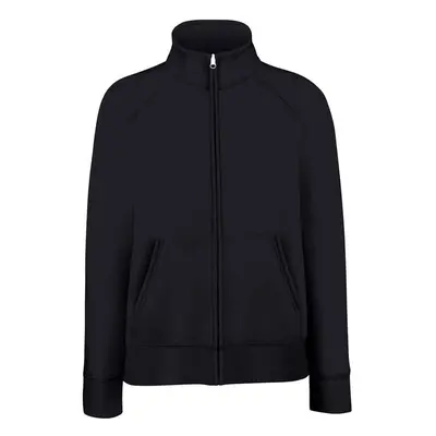 (16 UK, Black) Fruit of the Loom Womens/Ladies Lady Fit Sweat Jacket