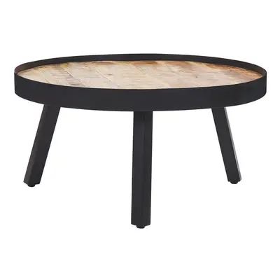 Mango Coffee Table Light Wood and Black WAKITA