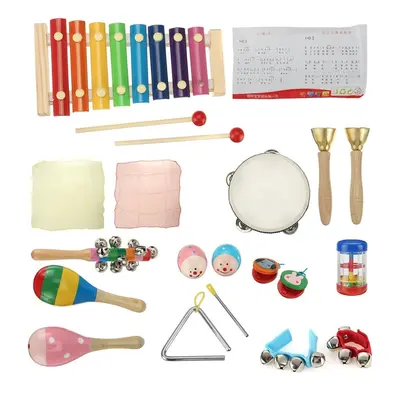 21PCS Percussion Xylophone Set Kid Baby Toddler Musical Instrument Toys Band