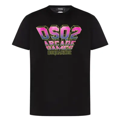 (L) Dsquared2 Space Invaders Logo Cool Fit Black T-Shirt