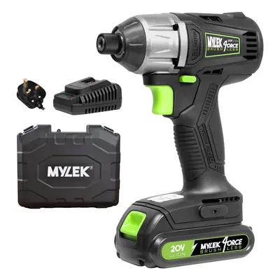 MYLEK 20V Cordless Impact Driver - Brushless motor, Variable Speed