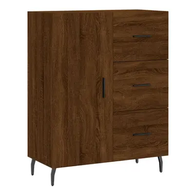 (brown oak) vidaXL Sideboard Storage Cabinet Cupboard Side Cabinet Black Engineered Wood