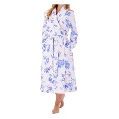 (Blue, Large) Slenderella HC01318 Women's Floral Cotton Dressing Gown