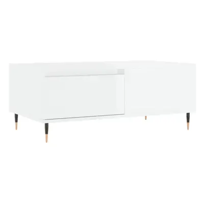 (high gloss white) vidaXL Coffee Table Side Table Sofa Couch Table Smoked Oak Engineered Wood