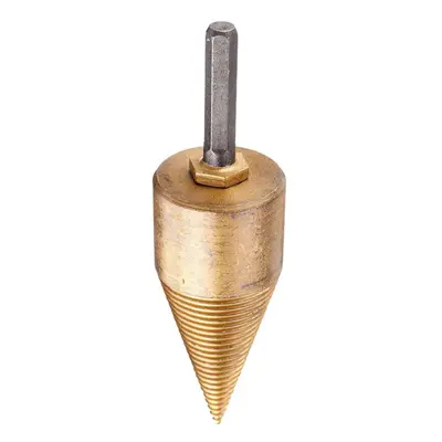 (32mm Round Shank Drill Bit) 32/42mm Titanium Coated HSS Round/Square/Hexagonal Shank Firewood D