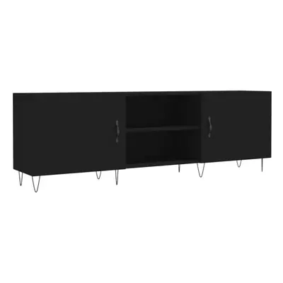 (black) vidaXL TV Cabinet TV Console Sideboard Media Console White Engineered Wood