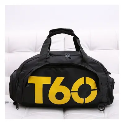 (Black + Yellow) 17L Sports Gym Backpack Fitness Outdoor Camping Travel Shoulder Bag Handbag Sho