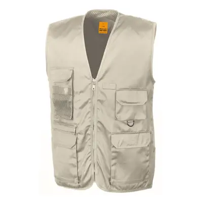 (XXL, Camel) WORK-GUARD by Result Mens Safari Waistcoat