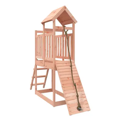 (solid douglas wood) vidaXL Playhouse with Climbing Wall Wood Pine Wooden Play Frame