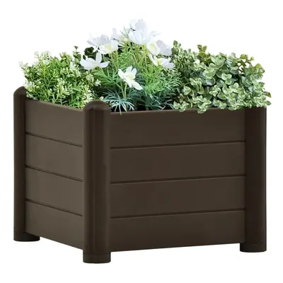 Garden Raised Bed PP Mocha 43x43x35 cm