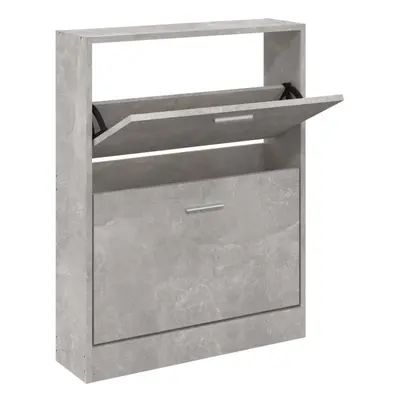 (Concrete grey, x x cm (W x D x H)) New Wood Shoe Cabinet 5Drawer Organiser Furniture Multi Colo