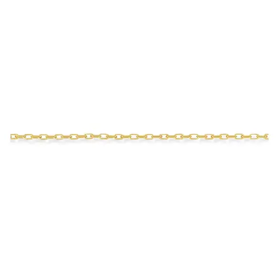 (22) Jewelco London 9ct Yellow Gold - Diamond-Cut Oval Belcher Pendant Chain Necklace - 2.1mm ga